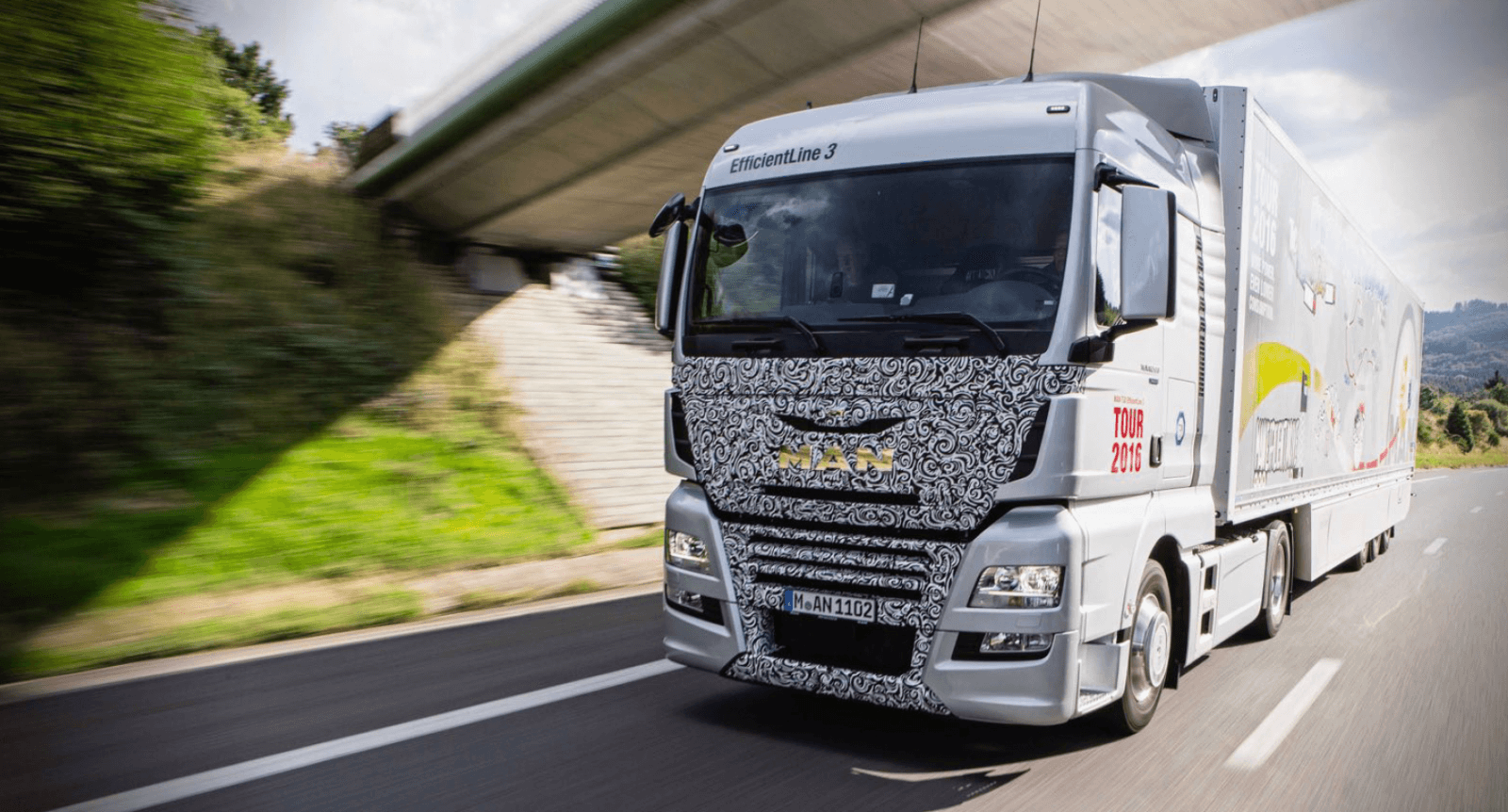 truck in motion